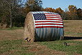 2008-11-06 Bale of hay with US flag.jpg