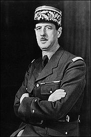 Une photographie de Charles de Gaulle.