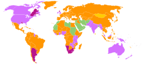 Carte des principaux systèmes juridiques