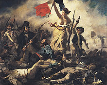 Tableau d'Eugène Delacroix représentant la Révolution de 1830.