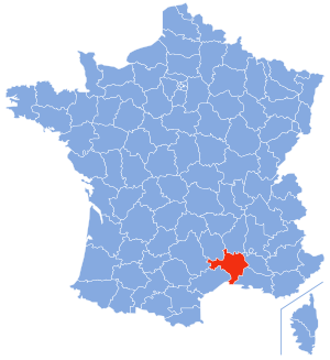 Localisation du Gard en France